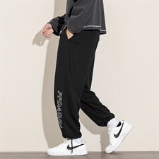 2021秋白墙日系大码男束脚抽绳印花九分运动卫裤休闲裤K2063-P38，男装休闲裤，电商A001