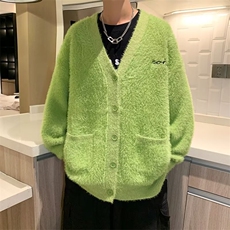 高质量针织开衫男女韩版潮流高街帅宽松2024秋冬ins毛衣MZ535-P67，男装针织衫/毛衣，星座412-3