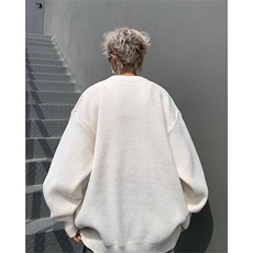 男生毛衣慵懒风oversize情侣穿搭秋冬圆领针织衫外套青年9184-p48，男装针织衫/毛衣，星座1008-1
