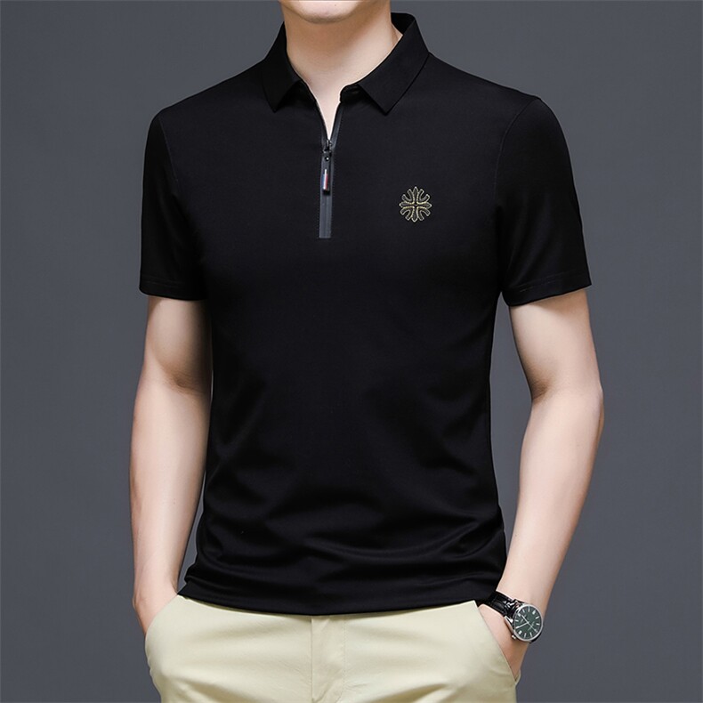 短袖T恤男士上衣服翻领百搭POLO大众商务半袖休闲服潮流纯色保罗图片