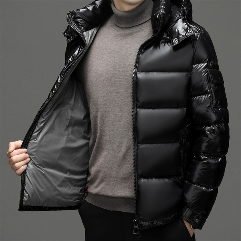 2023冬季新款男士可脱卸帽加厚保暖鹅绒外套中年商务休闲羽绒服,男装羽绒服,电商B212（原钱塘6029）