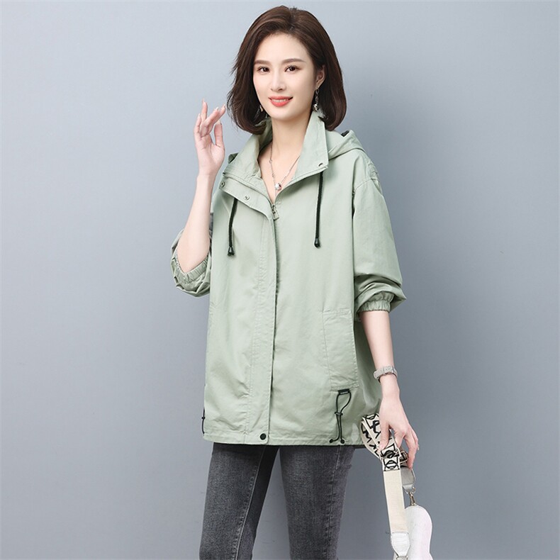 2023春季时尚简约优雅气质显瘦休闲修身百搭潮流风衣外套,女装短外套,独衣靓