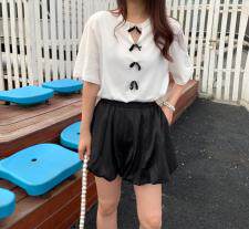 夏季新款韩版蝴蝶结上衣，女装，邱小姐