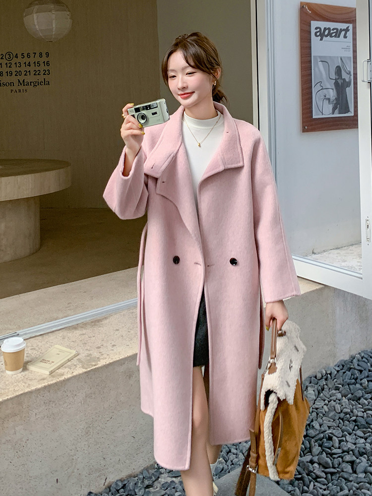 现货主推70毛手工羊毛大衣210K6339-P255-K378,女装双面呢大衣,浙宝210（原浙宝191）