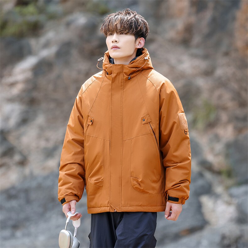 冬季冲锋衣男加棉加厚棉服连帽棉袄子棉衣工装超A266-MY8013-P75,男装棉衣,电商A266