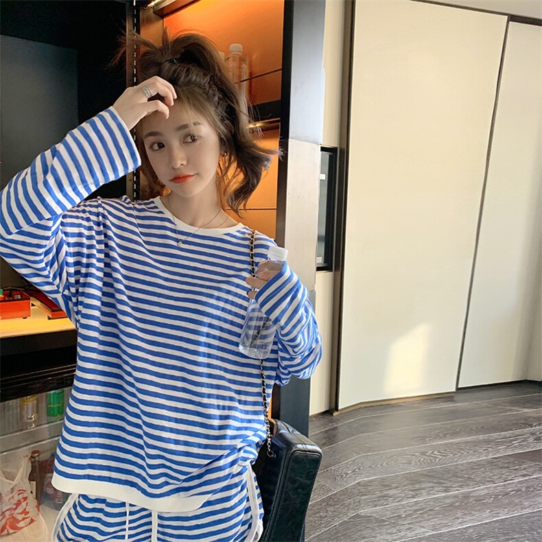 【春款现货】数据好休闲条纹卫衣套装088-2325P135K198,女装套装/套裙,2C088