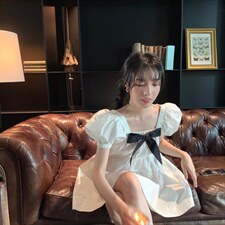 方领蝴蝶结公主裙，其它，喜午