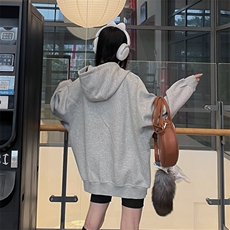 抖音得物高品质秋冬美式高街重磅结构辑明线纹理连帽卫衣外套W111，男装卫衣，电商A486