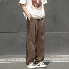 束脚裤男韩版潮流高街帅气拼色2025春夏季ins直筒长裤K5086-P39，男装休闲裤，星座412