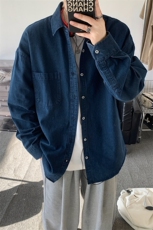 长袖牛仔衬衫GC28-P52控78成分74.9%棉12.7%聚酯纤维12.4%粘纤，男装衬衫，星座1302