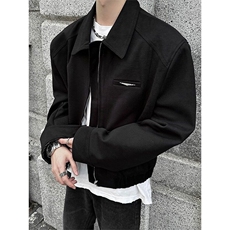W9120-P68网图现货春季新款美式短款翻领夹克复古轻熟风外套，男装夹克，星座1608-2