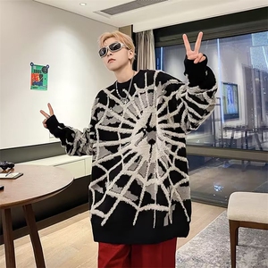 美式圆领毛衣男慵懒风休闲针织衫 M5633 P58图片
