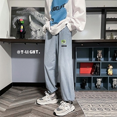 华夫格美式vibe高街裤子男潮牌直筒裤K313P33，男装休闲裤，星座1116-2