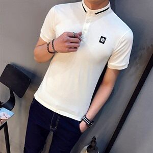 休闲 修身 免烫处理 青少年 2021年 潮 青春流行 夏季 棉毛布 圆领 Polo衫图片