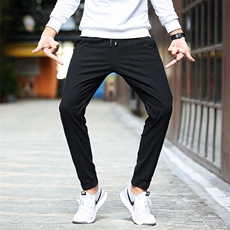 九分裤男韩版休闲裤纯棉弹力小脚裤显瘦束脚薄款9分裤子，男装休闲裤，星座509