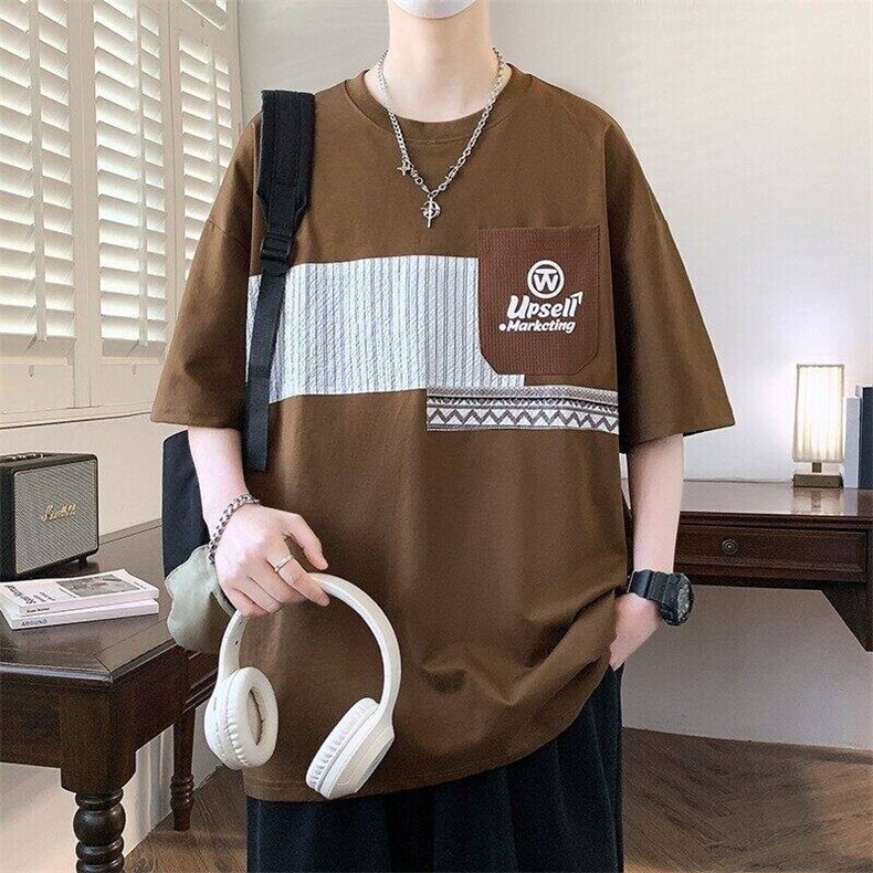 25166-特P40夏季休闲时尚T恤男短袖打底衫青少年潮牌印花T恤,男装T恤,电商D310B
