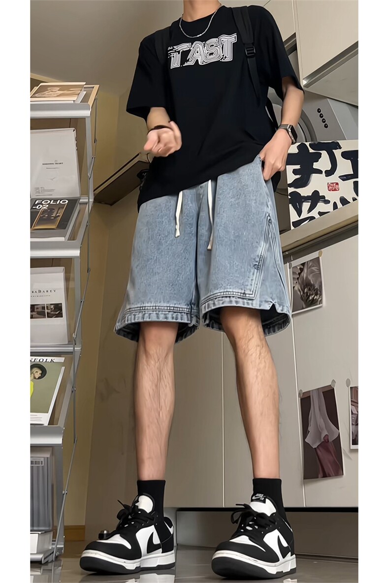 夏季新款水洗牛仔短裤A450特P40控58,男装牛仔裤,电商A309