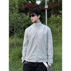 春夏款高品质冰感速干防晒服休闲户外运动外套透气弹力机能风夹克，男装防晒衣，电商A486-1