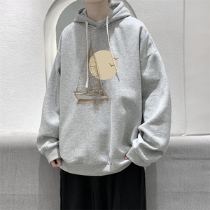 连帽卫衣男大码胖子帽衫大号运动服WY2409-P35图片