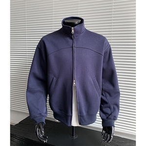 重磅boxy短款全棉450克开衫双拉链卫衣立领外套男 RH5321-P55图片