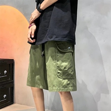 夏季潮流机能工装大口袋短裤男宽松抽绳五分休闲阔腿裤K3244-P35，男装休闲裤，星座512-2