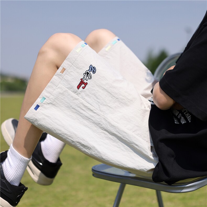 万针刺绣设计冰丝短裤男夏款2025新款中裤815A-DK24-P40控68,男装牛仔裤,星座815A
