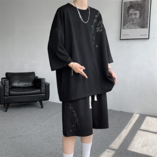【下大货】TZ2419-P60控78大码刺绣中式风套装~已注册图案，男装休闲套装，电商D232