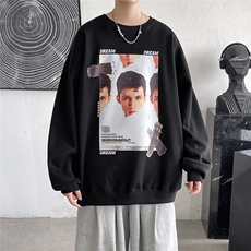 EY71春季新款港风宽松男欧美街头风圆领长袖套头休闲卫衣流行P43，男装卫衣，电商C306-1