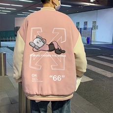 BQMF28-P90港风拼接棒球服男士棉服男棉袄男潮牌棒球服棉袄男潮牌，男装棉衣，电商B367