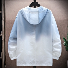 渐变冰丝防晒服夏季薄款户外防紫外线透气夏防晒衣服A438-09-P40，男装防晒衣，电商A438