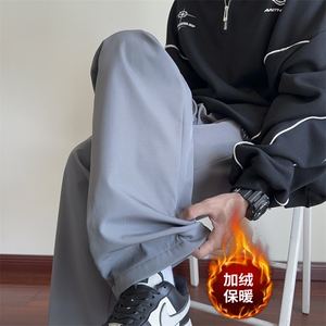 加绒休闲裤男宽松冲锋裤拖地裤 K4657-P35加绒P45 控58加绒控68图片