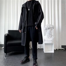 好数据！春秋新款风衣男长款大衣男中长款女轻熟风FY-99P110控148，男装风衣，星座401