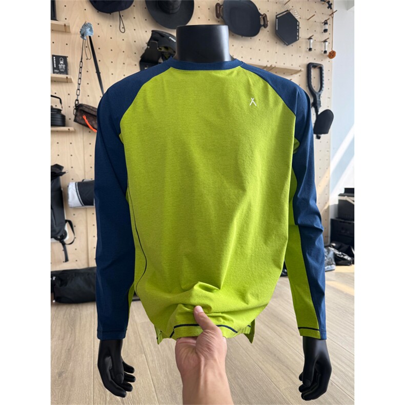 网图高品质户外速干透气撞色拼接运动长袖T恤男女A822-P48，男装T恤，星座1505