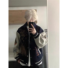 【有货】DJK639-批75原版刺绣高质量涂鸦滑板新款潮流潮夹克，男装夹克，星座603-2