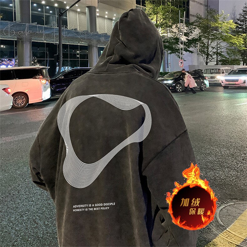 直播品质 500克重磅美式做旧水洗卫衣 SL1517-常规特P55加绒特P65图片