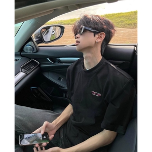 可设48小时发货 支持抖音得物来样二开230克重磅美式短袖t恤MT421图片