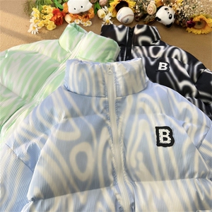 港风平铺星空情侣装男装棉衣宽松棉服加厚外套MY265-P110控148图片