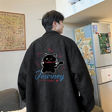 麂皮绒夹克男大码立领褂子外套JK85412-P68加绒款-P78，男装夹克，电商A040