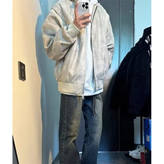 解构cleanfit棒球服外套男春季新款潮牌宽松立领飞行夹克J46，男装夹克，星座1116A（原606A-3）