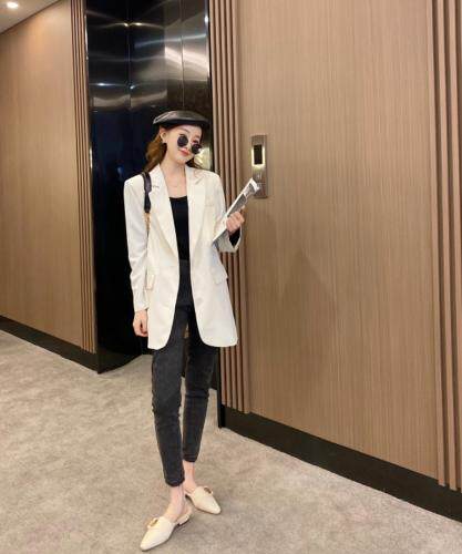 白色西装外套女2021春新款高级感炸街网红薄款设计感小众西服,女装西装,香丽迪1