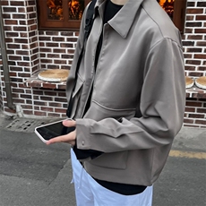 816B-JK110-P105春季韩版男士短款翻领宽松夹克休闲拉链外套韩，男装夹克，星座816B
