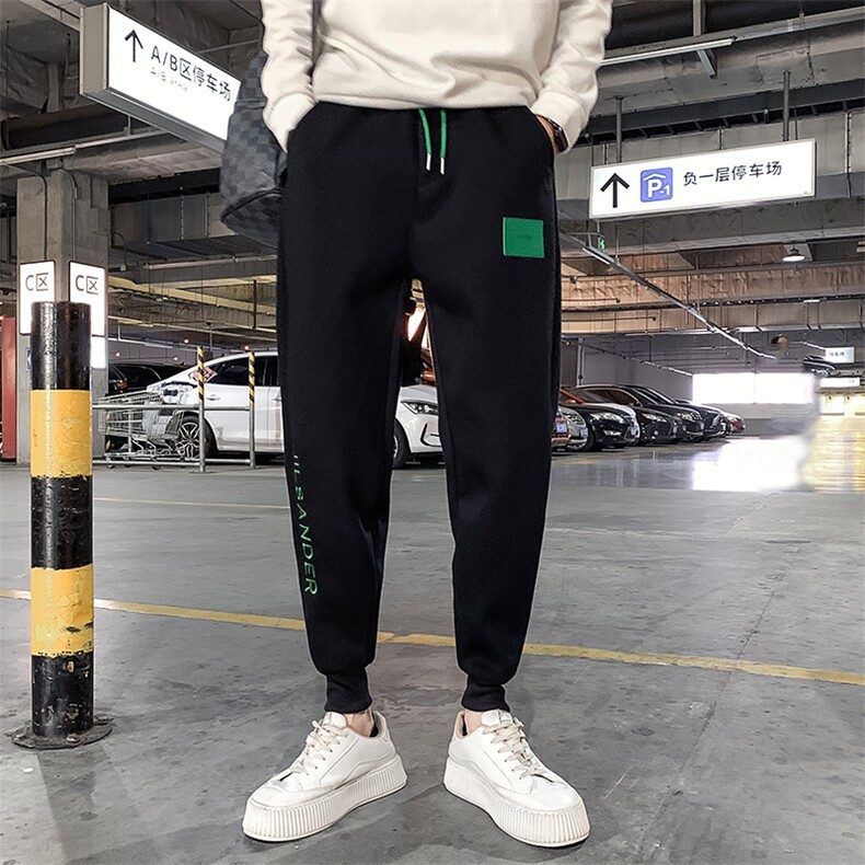 社会精神小伙春秋加绒卫裤运动束脚男裤DS-B249-KK93-P58-加绒P68,男装休闲裤,星座215（原电商B249）