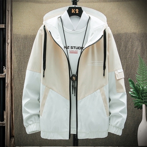 春秋新款外套男韩版工装上衣潮流休闲夹克男装连帽衣服Y图片