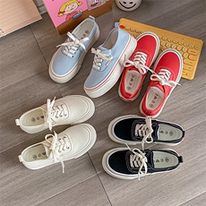 帆布鞋女2024新款学生韩版ins百搭厚底板鞋春秋休闲鞋，女鞋帆布鞋，电商A223