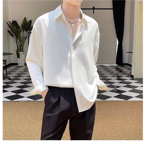1506/QC080/P31秋季轻熟风简约男士百搭免烫内搭衬衣休闲打底衫图片