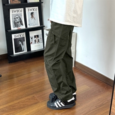 自拍图有大货裤子男微喇宽松直筒裤运动百搭休闲长裤K41-P40，男装休闲裤，电商A178