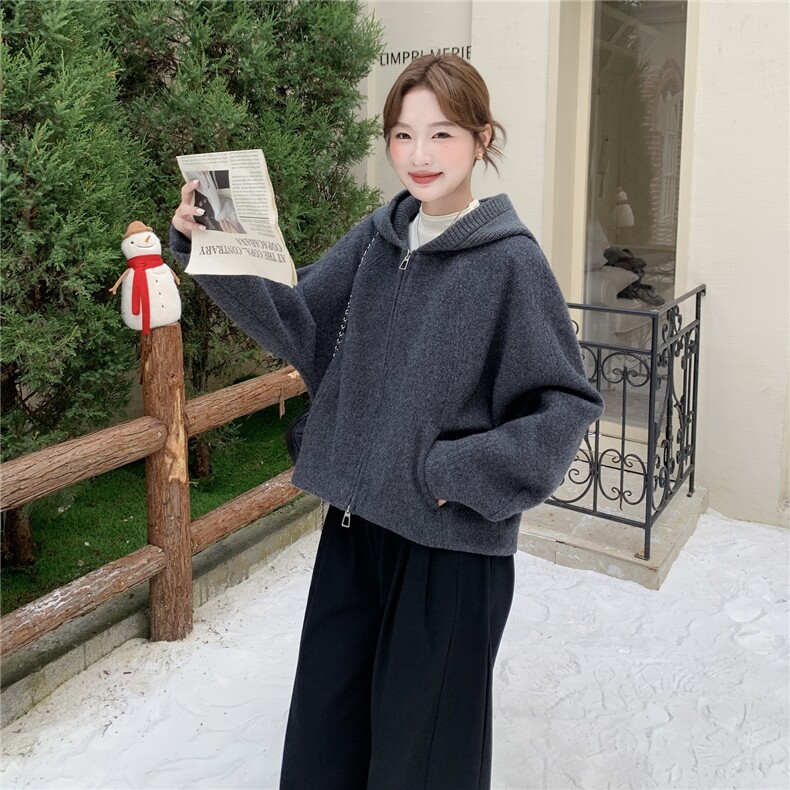 2025冬季新款全羊毛呢外套女短款羽绒服加厚90白鸭绒内胆连帽上衣，女装羽绒服，辉之琳