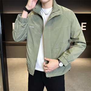 JK407-P80男士外套春秋季2025新款休闲青年夹克衫男装立领上衣,休闲农业旅游穿搭海边图片
