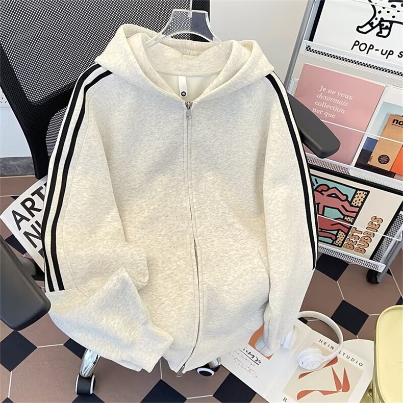 纯色连帽开衫拉链男女同款时尚潮牌vibe重磅情侣外套WY186-P51,男装卫衣,星座313A-2