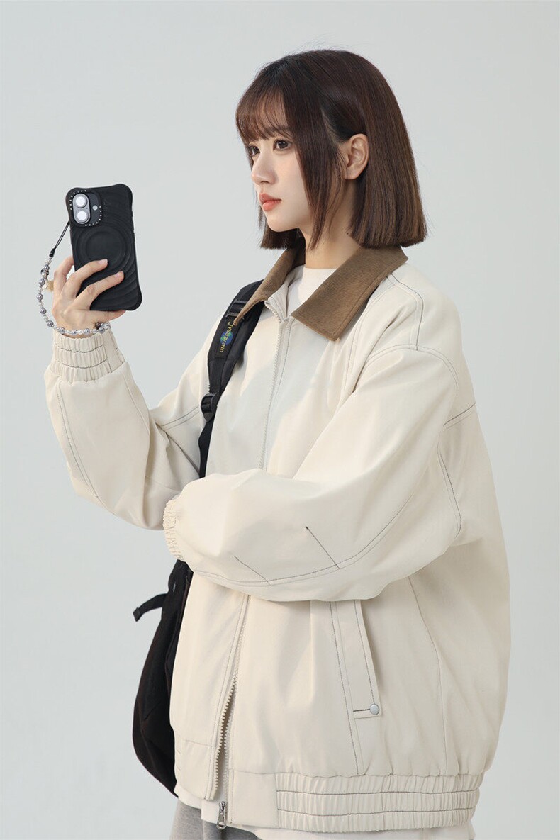 2025春休闲痞帅工装翻领夹克潮流外套得物二开XZ301b-2-JK2585P78,男装夹克,星座301B-2（原A443-1）